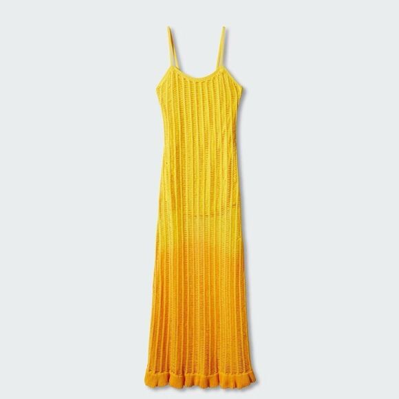 Mango Yellow and Orange Maxi Dress - Picture 6 of 11